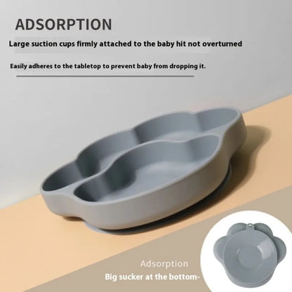 Toddler Baby Food Bowl Children's Tableware Babys Silicone Dishes Set Toddler Training Tableware Bowls Baby Feeding Set Silicone