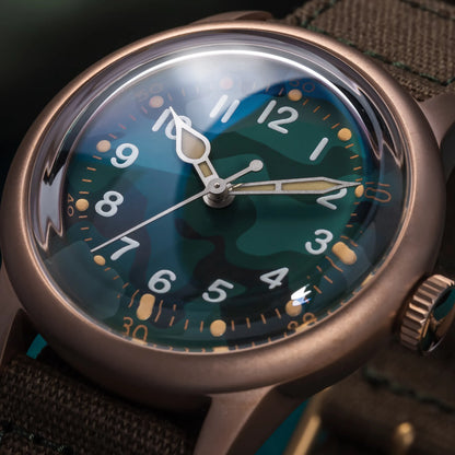 【SHY035】THORN Watch CuSn8 Tin Bronze Watch 36mm Diameter WWII Military Watch Retro Watch Trendy Men's Watch NH35 Movement