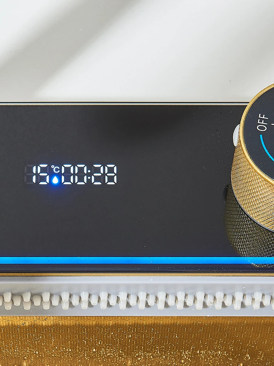 304 Stainless Steel Waterfall Kitchen Sink Large Single Slot Integrated Digital Display Faucet Set Soap Dispenser Cup Washer