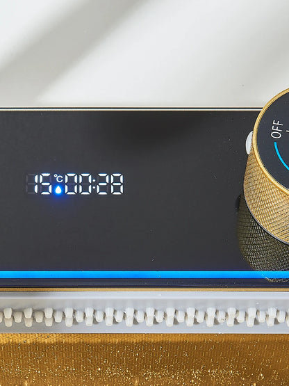 304 Stainless Steel Waterfall Kitchen Sink Large Single Slot Integrated Digital Display Faucet Set Soap Dispenser Cup Washer