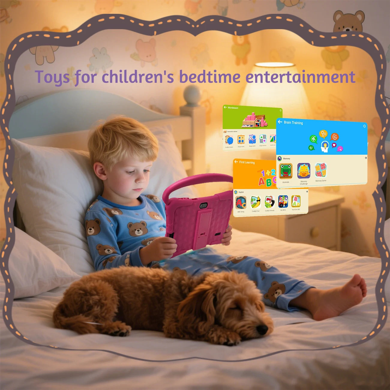 7-inch children's learning tablet parental control WIFI  dual cameras  high-definition screen anti drop  no Adapter