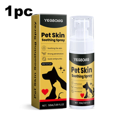 50ml Pet Skin Care Spray New Effectively Relieves Pet Skin Discomfort Spray Pet External Care Spray 1/2pcs ﻿