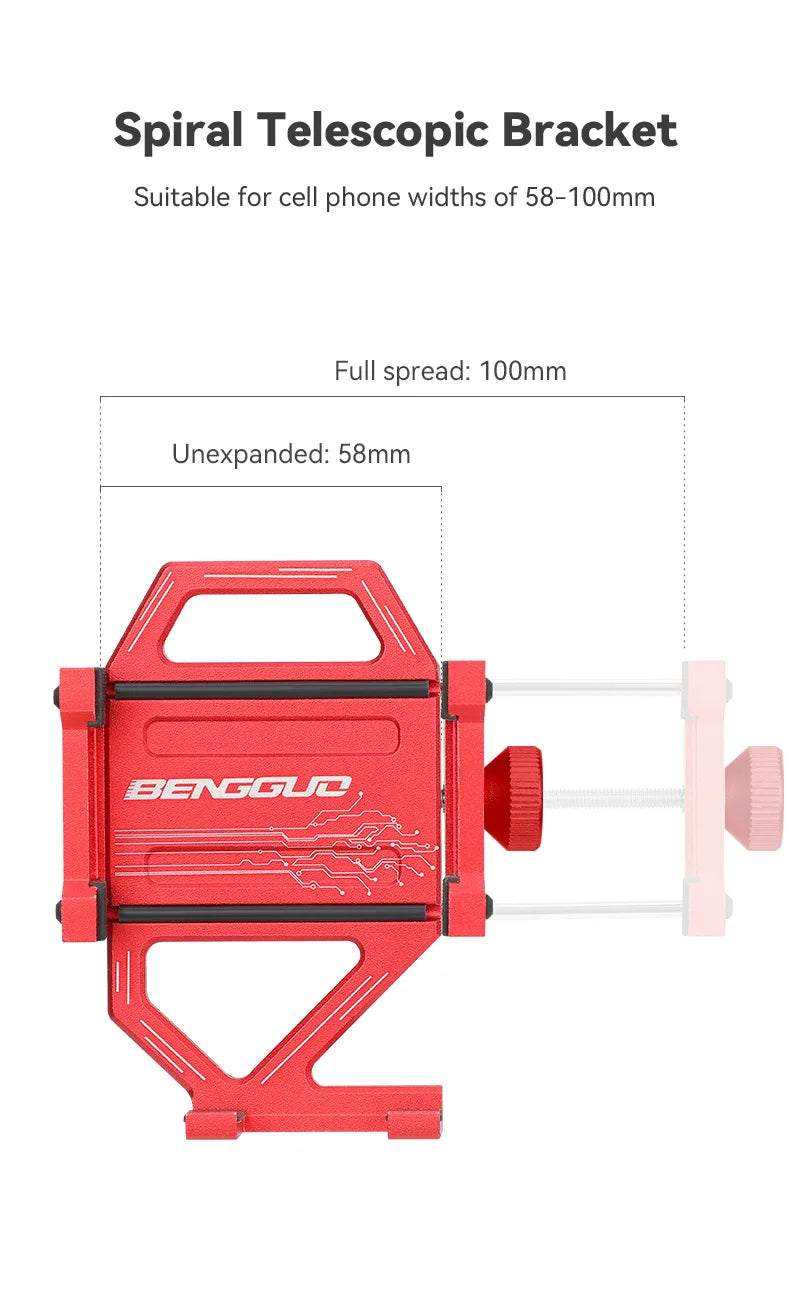 Bicycle Phone Holder Upright Aluminum Alloy Phone Holder Mountain Bike Phone Navigation Holder Phone Holder