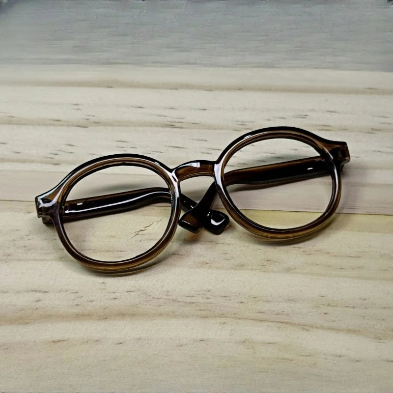 LABUBU 17cm Doll 6.5cm Transparent Glasses Stylish Sunglasses for 1/8 -1/4 BJD Doll Accessories