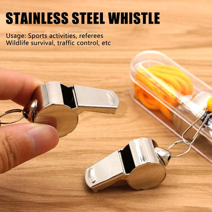 Stainless Steel Sports Whistles Sturdy and Food-grade Material Wide Applications Whistles Suitable for Coaches Polices Officials
