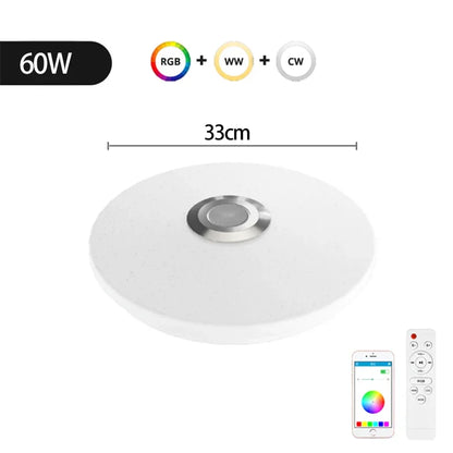RGB Smart Ceiling Light LED Interior Home Decorative Light 42W 60W 220V Luster Dimming Remote Control WIFI Bluetooth Living Room