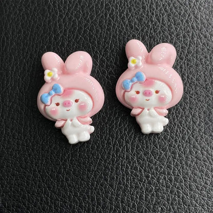 100pcs Cartoon porker Sanrio diy resin accessories accessories handmade hairpins mobile phone cases headwear supplies