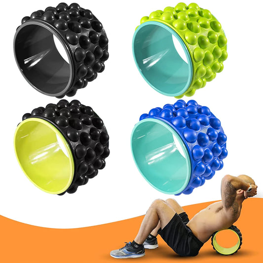 Back Roller Massager, Deep Tissue Massage Tools, Myofascial Release Trigger Point Yoga Wheel Foam Roller for Muscle Pain Relief