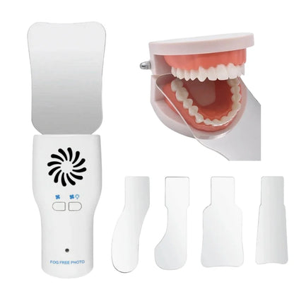 Dental LED Mirror - Anti-Fog Intraoral Reflector with Defogging for Oral Photography & Exams