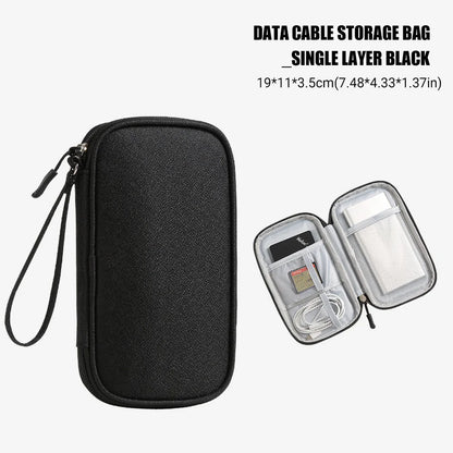 Travel Portable Digital Accessories Storage Bag Organizer of Mobile Phone Bag U Disk Charging Bank Mobile Data Cable Storage Bag