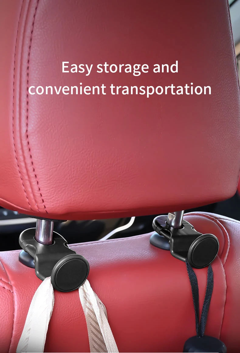 2pcs Universal Auto Seat Headrest Hooks Storage Hanger ABS Car Hook Vehicle Back Seat Organizer Holder Car Interior Accessories