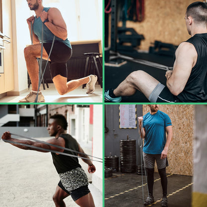 Lixada Pull Up Assist Bands Set Resistance Loop Bands Powerlifting Exercise Stretch Bands with Door Anchor Foam Handles Hooks