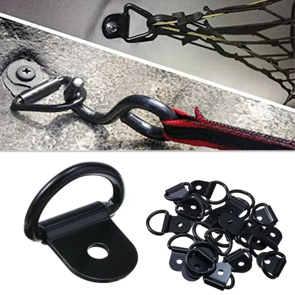10Pcs D Rings Tie Down Anchors Ring Pull Hook Stainless Steel Lashing Ring Load Fit for Car Boat Cargo Trailer Vehicles RV Van