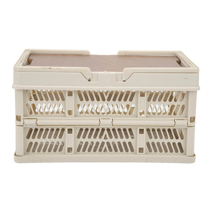 Foldable Camping Picnic Basket with Movable Board Large Capacity Multifunction Handheld Storage Box Home Organization