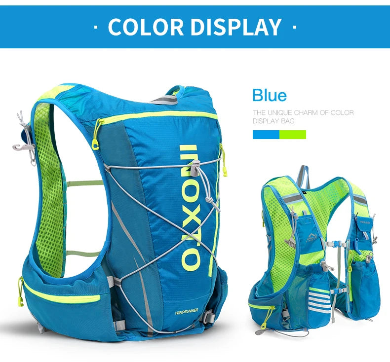 running hydrating vest backpack 8L, cycling hydrating backpack hiking marathon hydrating, with 1.5L water bag 500ml water bottle