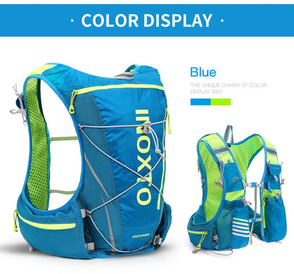 running hydrating vest backpack 8L, cycling hydrating backpack hiking marathon hydrating, with 1.5L water bag 500ml water bottle