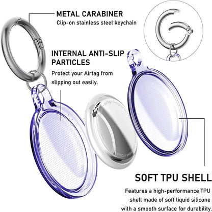 Soft Case for Apple Airtag Waterproof Anti-lost Keychain Holder Keys Tracker Protective Full Cover