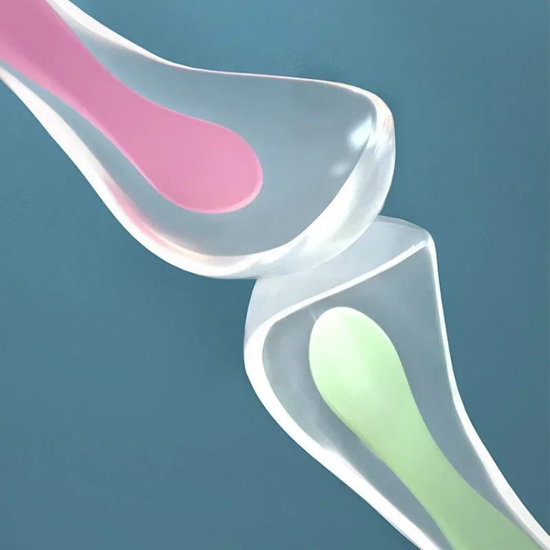 Baby Feeding Spoons Training Children Infant Temperature Sensoning Food Grade Flatware Tableware Cutlery Silicone Spoon With Box