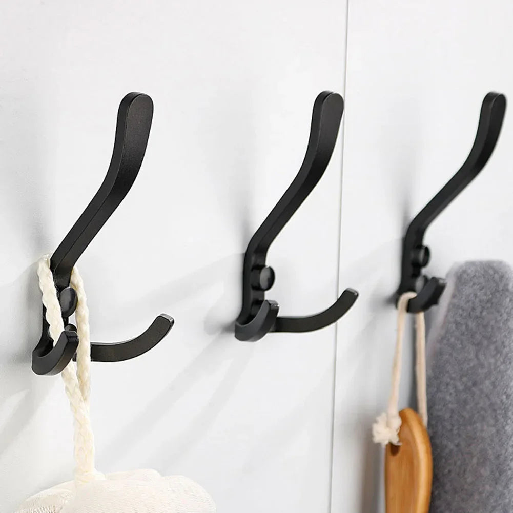 Wall Hook Towel Hanger Clothes Coat Hook Bedroom Robe Hook Livingroom Bathroom Kitchen Hanging Bag Key Hat Metal Hooks