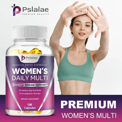 Women's Multivitamin Capsules Contain A Perfect Blend of Biotin, Calcium and Zinc To Support Immune Function and Energy