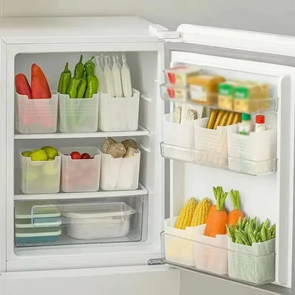 10x Fridge Door Storage Box Food Fresh Refrigerator Organizer Bin Food Container Kitchen Fruit Spice Vegetable Box Shelf Basket