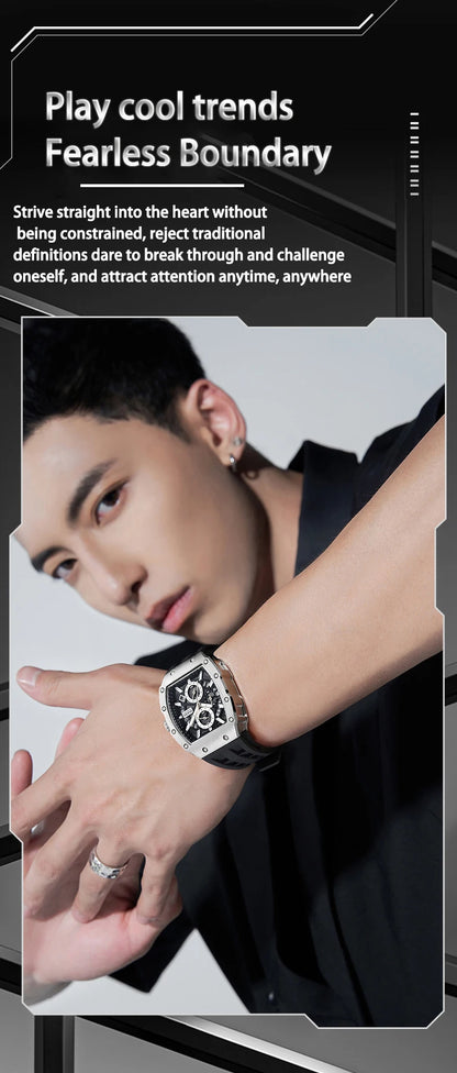 UTHAI CQ241 Original replica watch men's watch fluorescent waterproof men's watch barrel shaped quartz watch