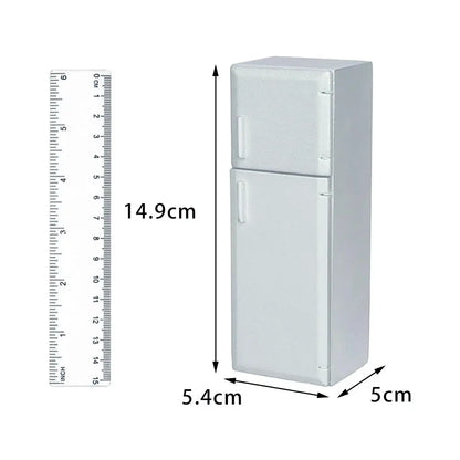 1/12 Dollhouse Miniature Kitchen Refrigerator Wooden Fridge Furniture