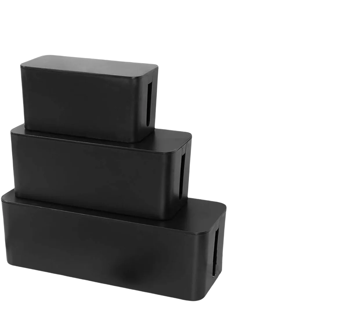 3 Pcs/Set Cable Management Boxes Organizer Strip Charger Wire Cable Storage Box Dust Large Storage Wires Keeper Holders