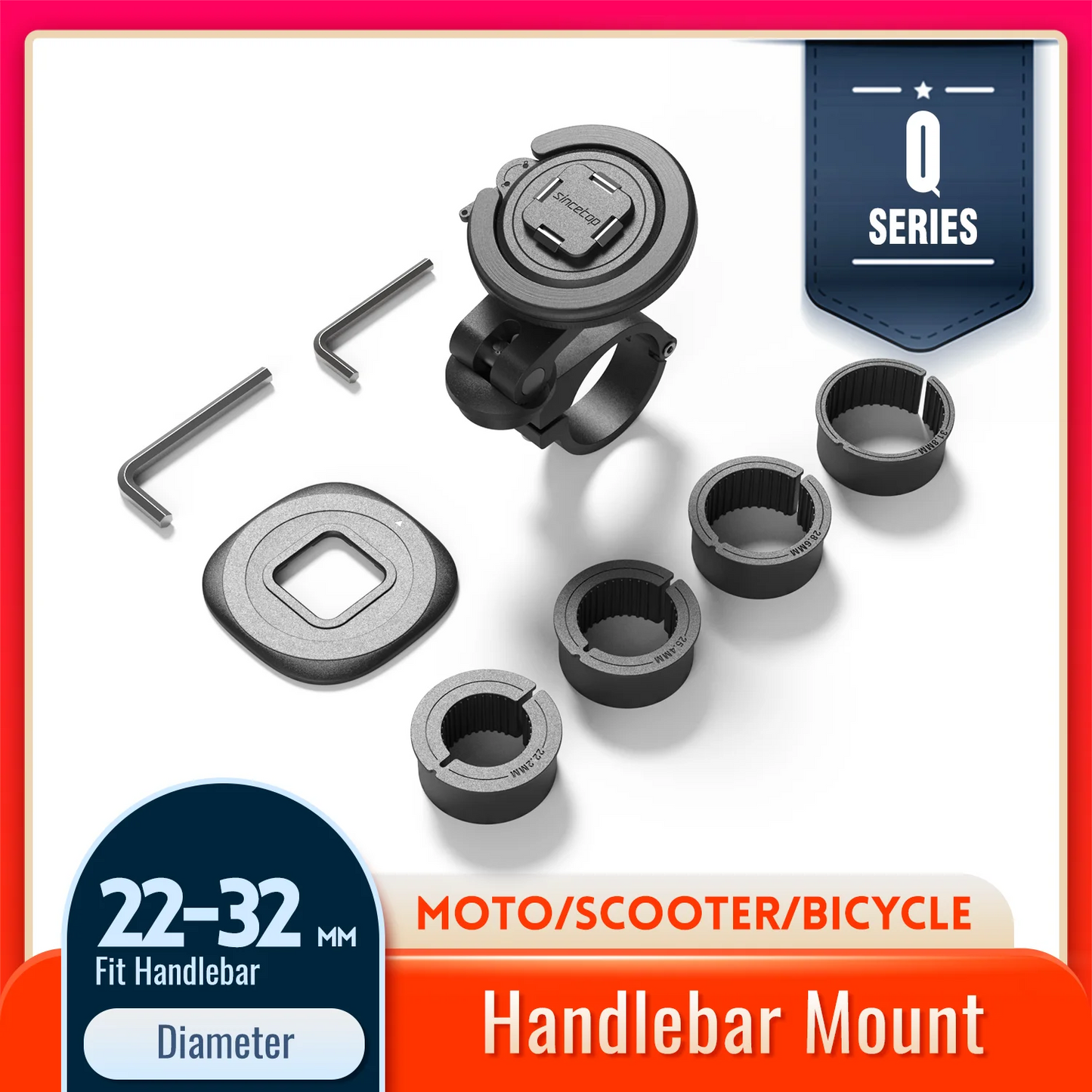 Magnetic Bike & Motorcycle Phone Mount - Universal Smartphone Holder with GPS Support, Secure Magnetic Attachment for Cycling