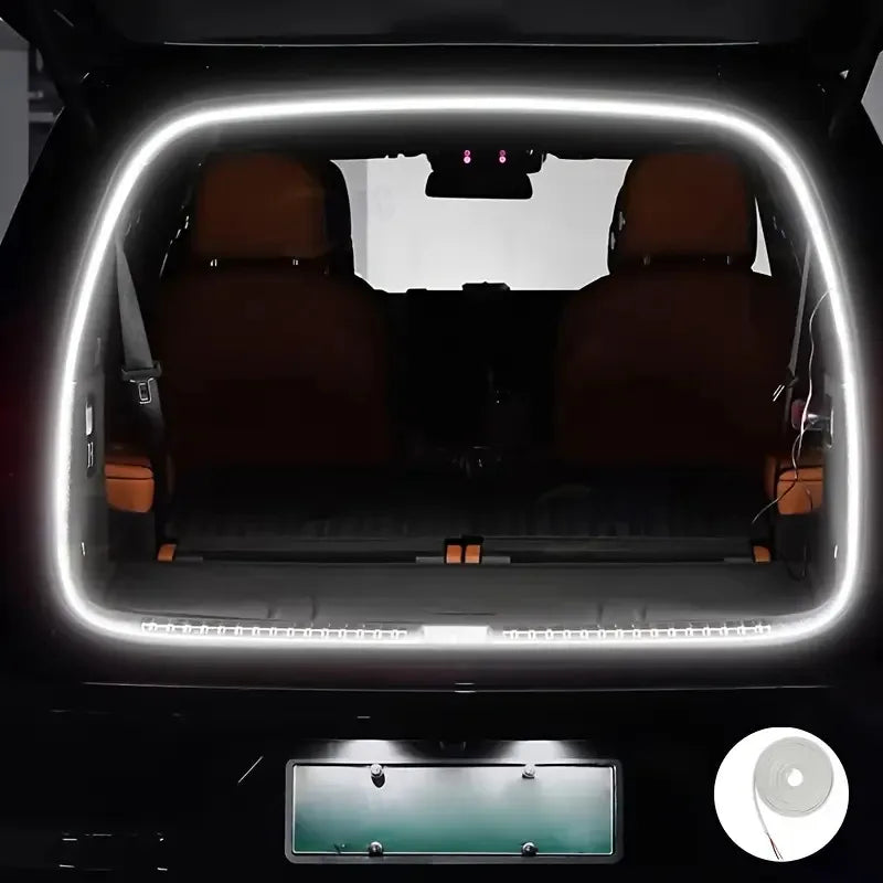 LED Car Trunk Light Strip - 4m Ambient Light Free Cutting Waterproof Soft Decoration Light Strip Universal 12V Auto Accessories