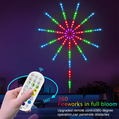 Smart LED Light Strip DIY Firework Remote Bluetooth Festoon Lamp For Christmas Bedroom Party Wedding Decor Holiday Fairy Lights