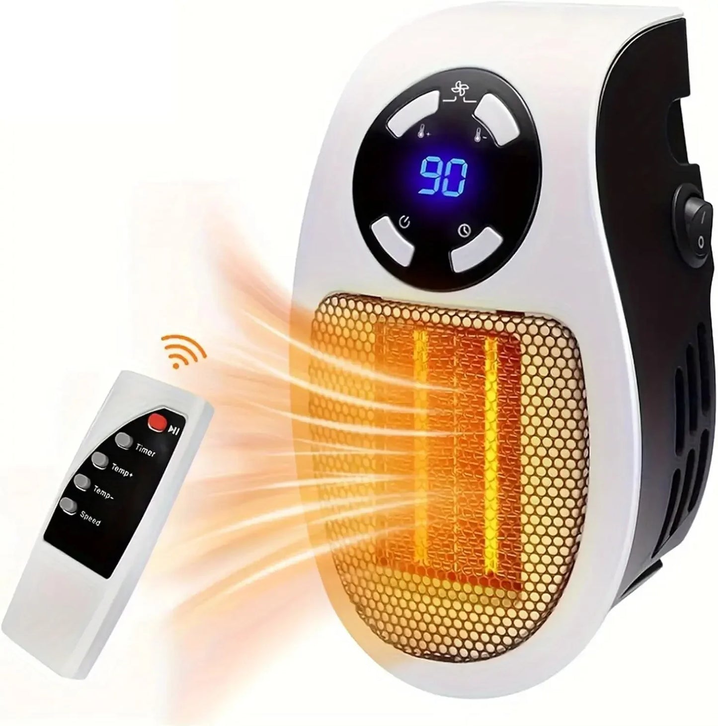 500W Portable Heater Electric Heater with Adjustable Thermostat Timer and Led Display Home Electric Heater Household Appliances