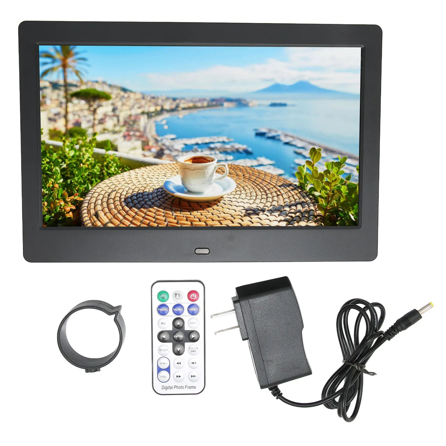 Digital Photo Frame HD 10.1 Inch 1024x600 LCD Display Smart Electronic Picture Frame with Remote Control Digital Picture Album