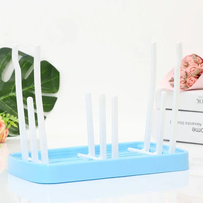Bottle Dry Rack Baby Bottle Drain Drying Racks Blue Pink Baby Bottle Cleaning Dryer Drainer Storage Drying Rack