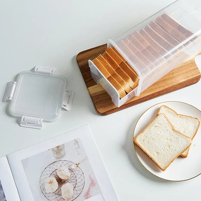 Bread Loaf Container Clear Airtight Bread Box With Lid Sandwich Bread Holder For Homemade Bread Tall Bread Saver For Kitchen