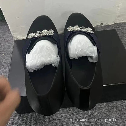Silver Rhinestone Shoes Man Pointed Toe Black Real Suede Flats Male Fashion Wedding Shoes