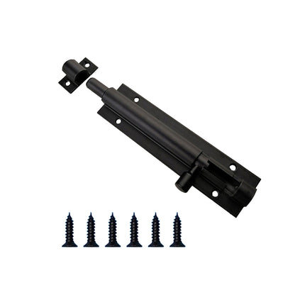 Black Door Lock Barrel Aluminum Alloy Door Lock Latch for Home Hardware Gate Safety Door Bolt Tower Window Catch Lock Silver