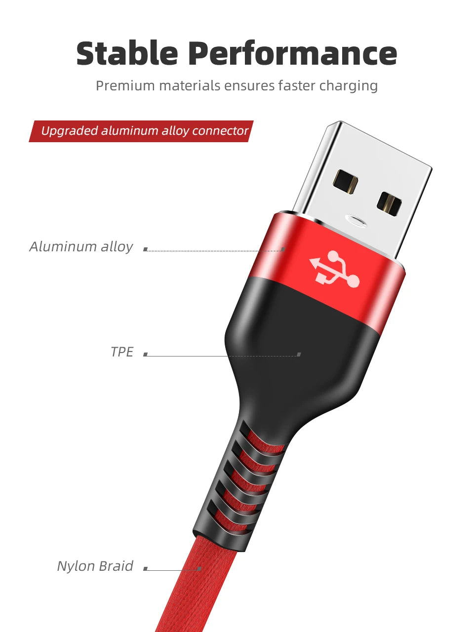 QGeeM 3A USB C Cable Type C Cable for Xiaomi OPPO Realme Poco Oneplus Redmi Phone Charger Fast Charge Charger USB Type C Cable