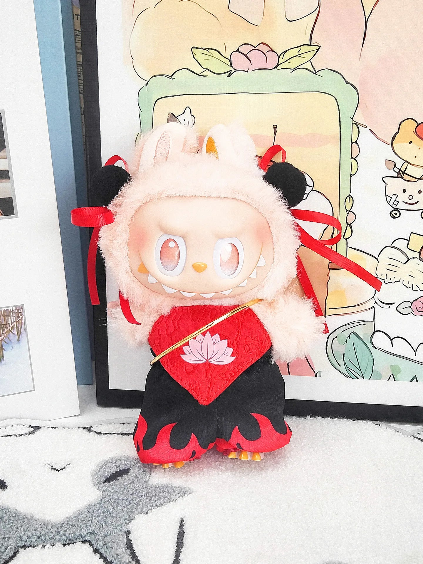 Labubu's Third-generation Baby Clothes, Labubu 3.0 Baby Clothes, Sitting Party Clothes, Blind Box Clothes, 17cm