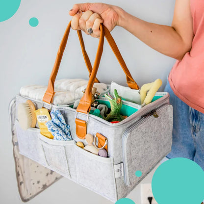 1pcs Diaper Bag  Portable Diaper Storage Bag Cloth Felt Storage Bag Handbag Large Capacity Storage Box Travel Mommy Handbag