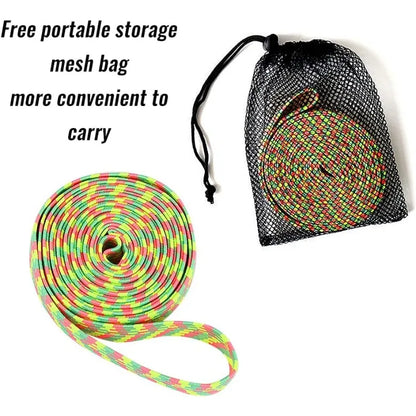 Colored jump rope, giant twisted fudge wide, fudge, 3 meters long, classic game children, rubber twisted, girls and boys.