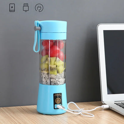 Portable Fruit Juice Blenders Summer Personal Electric Mini Bottle Home USB 6 Blades Juicer Cup Machine For Kitchen Dropshipping