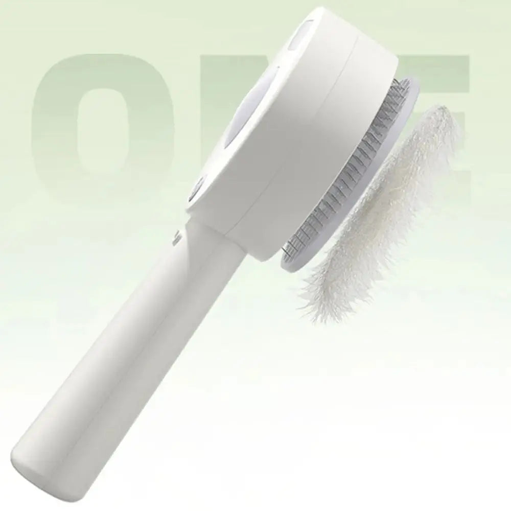 Anti-Static Pet Spray Hair Comb Demating One-click Cleaning Button Steam Spray Hair Remover Massaging Removes Loose Fur