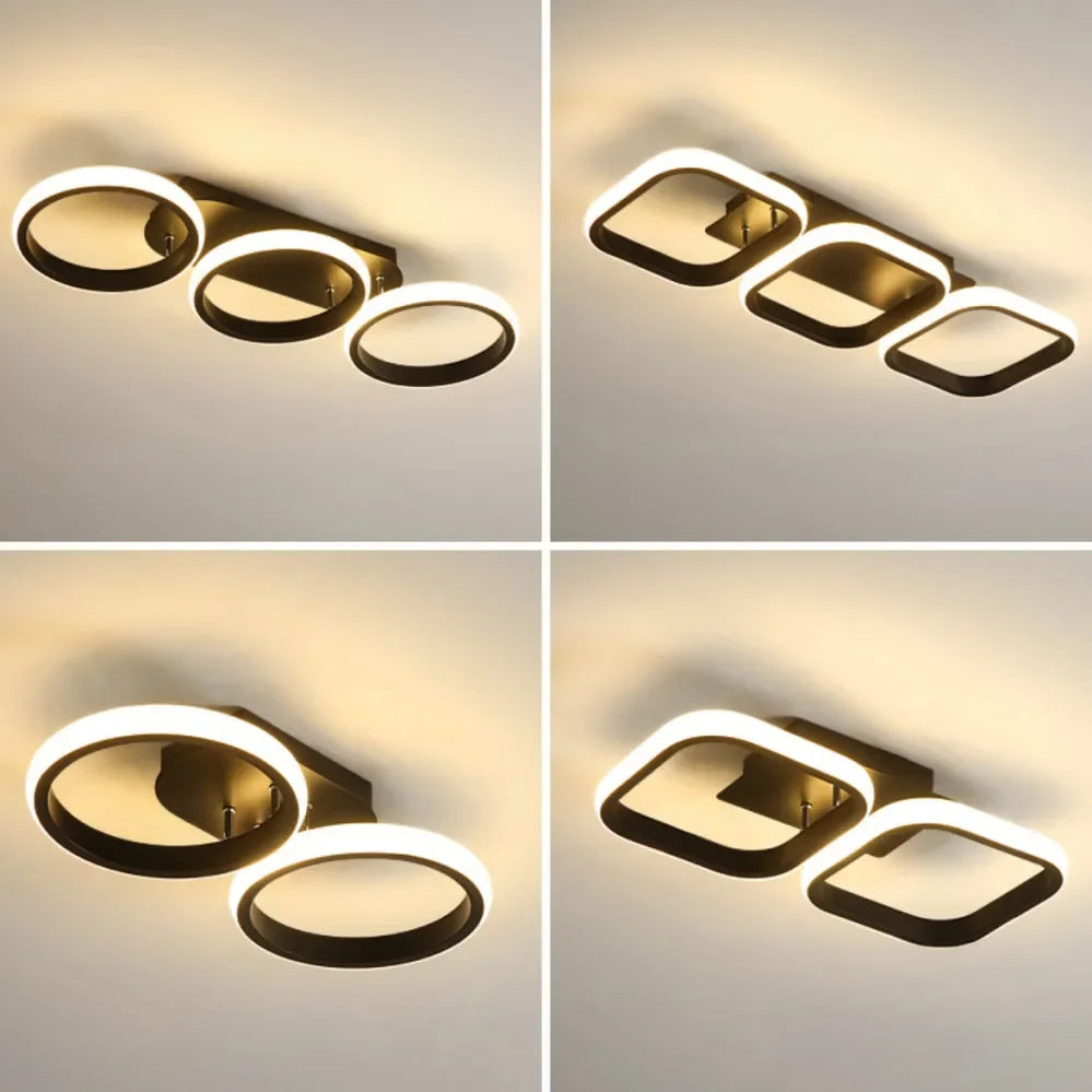 LED Ceiling Light 3 colors Modern Round Square-shaped For Hallway Bedroom Checkroom Living Room Restaurant Staircase Lighting