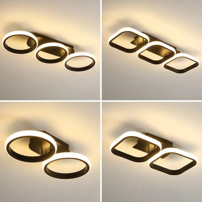 LED Ceiling Light 3 colors Modern Round Square-shaped For Hallway Bedroom Checkroom Living Room Restaurant Staircase Lighting