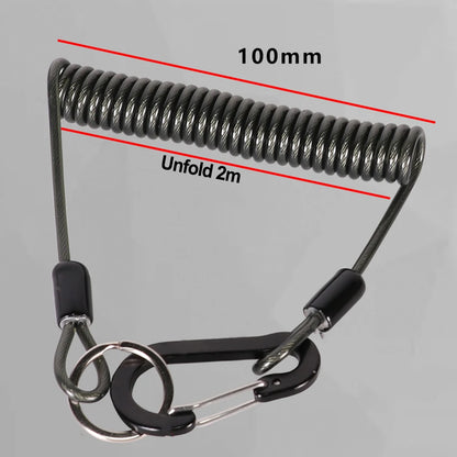 1.2/2m Fishing Missed Rope Anti-Lost Spiral Spring Lure Plier Lanyard Retractable Spring Elastic Rop Fishing Lanyards Outdoor