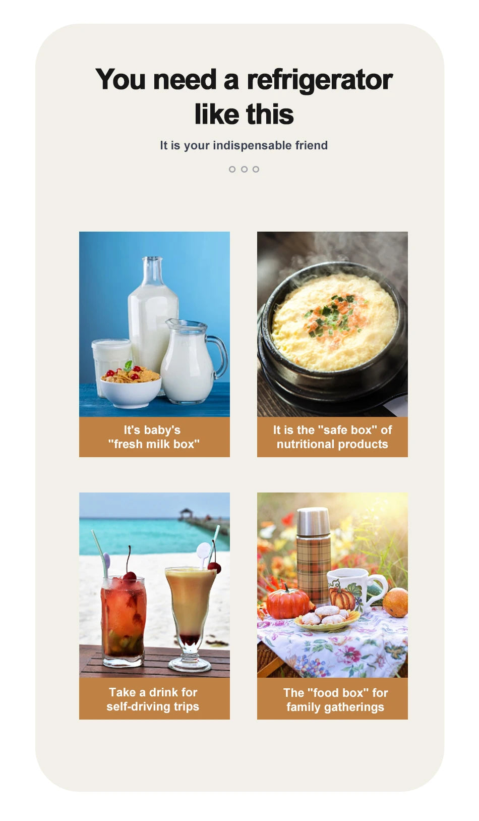 Car Refrigerator 15L Mini Fridge Refrigeration/Heat 12V/24V Green and Energy Efficient Multi-Purpose Auto/Home Refrigerator