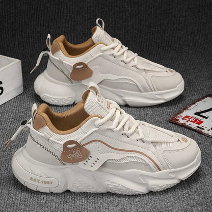 Men's Sneakers 2025 Spring Comfortable Non-slip Outdoor Running Shoes Elasticity Platform Basketball Athletic Tenis Masculino