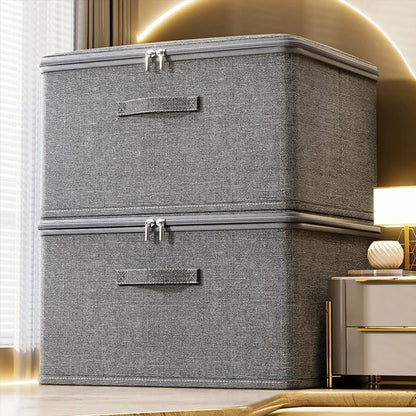 Foldable Fabric Storage Box Multi-Purpose Closet Organizer for Clothes Office Supplies Storage Trunks for Home Organization