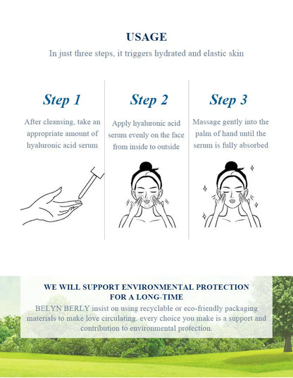 BELYN BERLY Face Serum 3Pcs/Lot Hyaluronic Acid + Vitamin C + 24k Gold Serum Moisturizing Spot White Facial Serum
